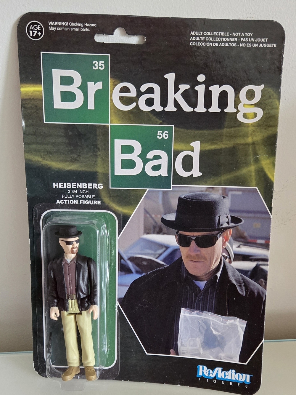 Breaking Bad Heisenberg ReAction Figure - Black Hat & Sunglasses
